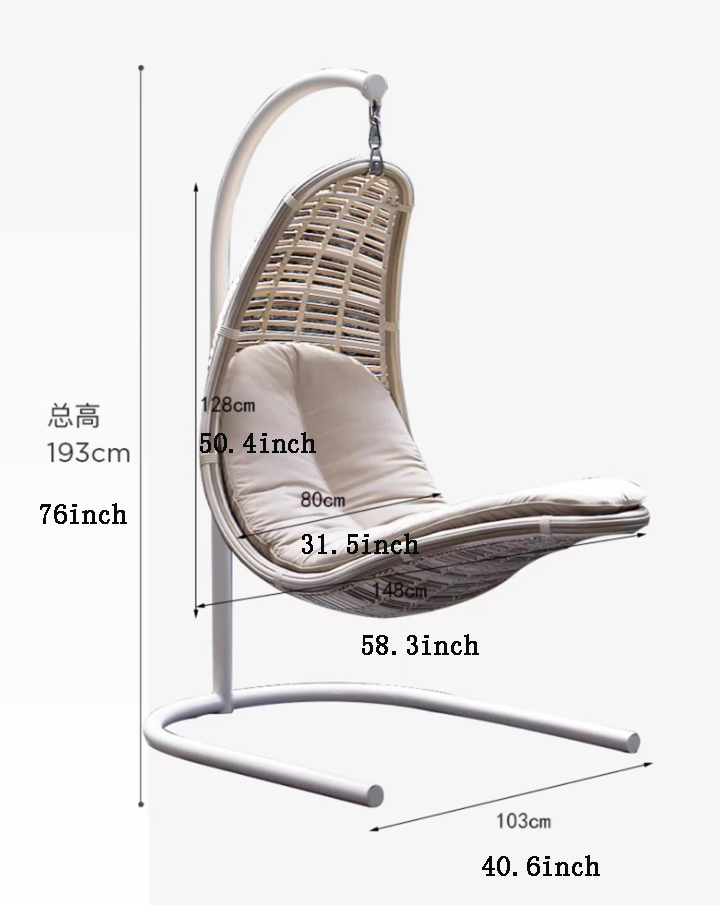 Coastal Wicker Hanging Chair