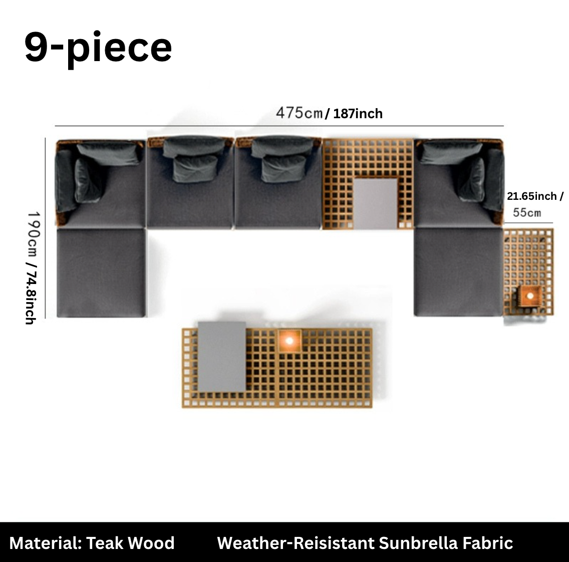 Saturn - Modular Sunbrella Fabric Set
