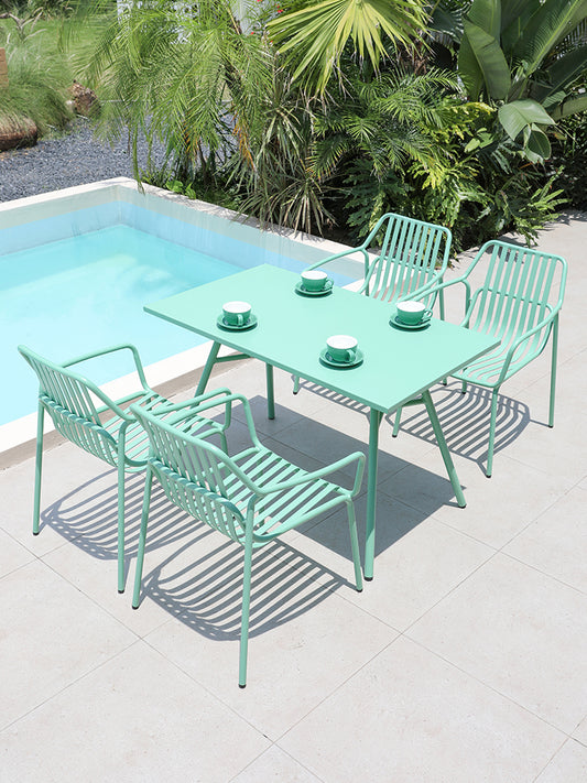 Lucy Blue Aluminum Table