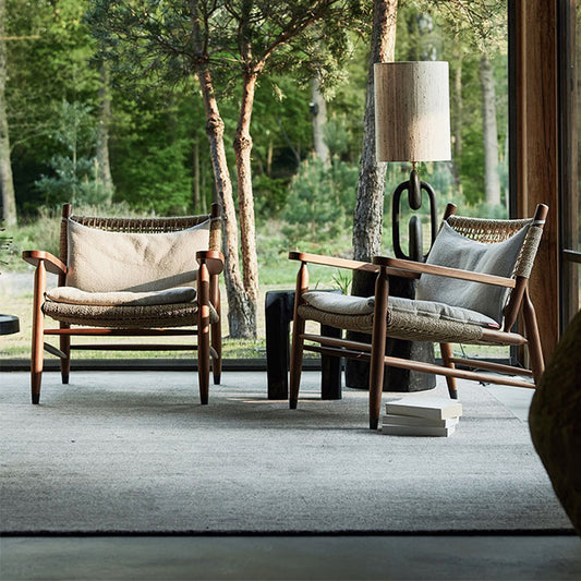Teak Single Sofa and Table
